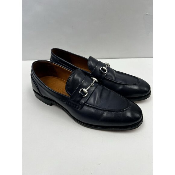 Allen Edmonds RANDOLPH Horse Bit Loafers Men’s 10 Shoes Leather Slip On Navy - Picture 13 of 13